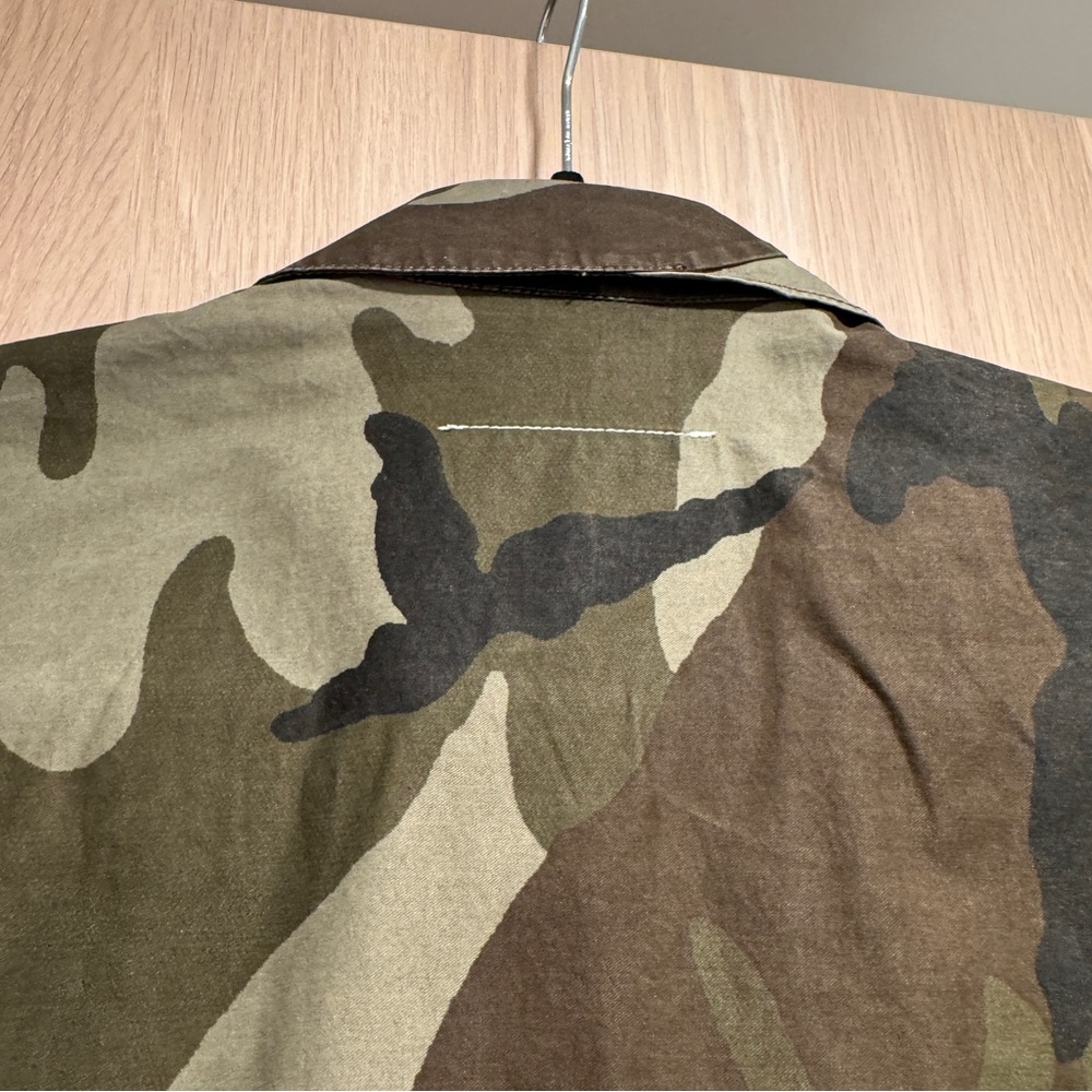 Mm6 Maison Margiela Camouflage Sleeveless Wrap Top with Bow - Size 44 IT - Picture 9 of 15